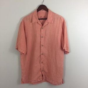 Tommy Bahama Linen Faded Orange Shirt